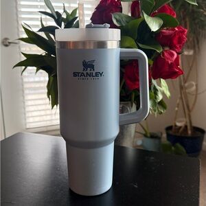 Stanley Powder Blue Insulated Travel Tumbler with Handle and Straw
